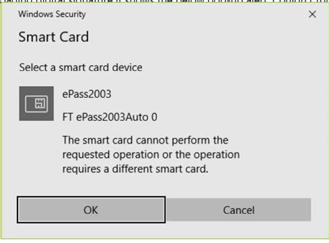 error the smart card cannot perform the requested operation|smart card is read only.